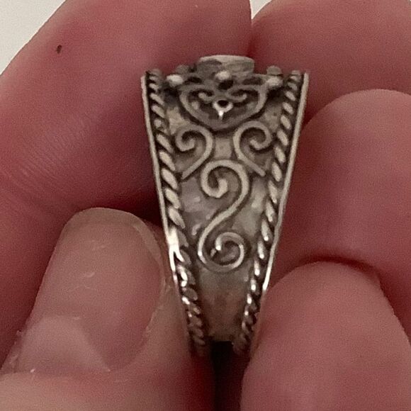 Sterling SILVER 925 TURMALIN FILIGREE WOMAN RING SIZE US 6.5 - Picture 10 of 10